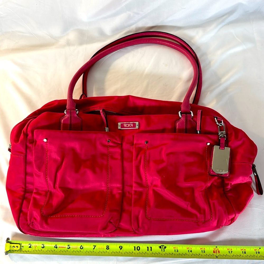 TUMI Luggage carry on bag in Red Pink-Raspberry!